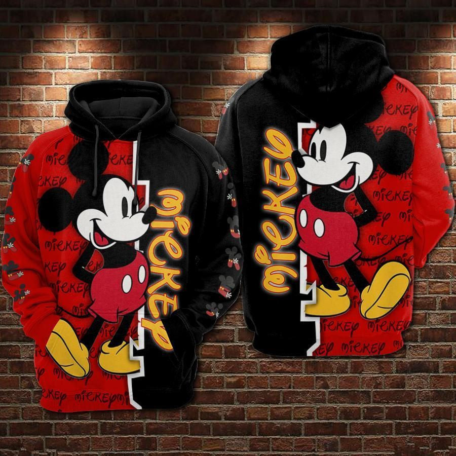 Mickey Mouse Movies Disney Over Print 3d Hoodie Zip Hoodie 652