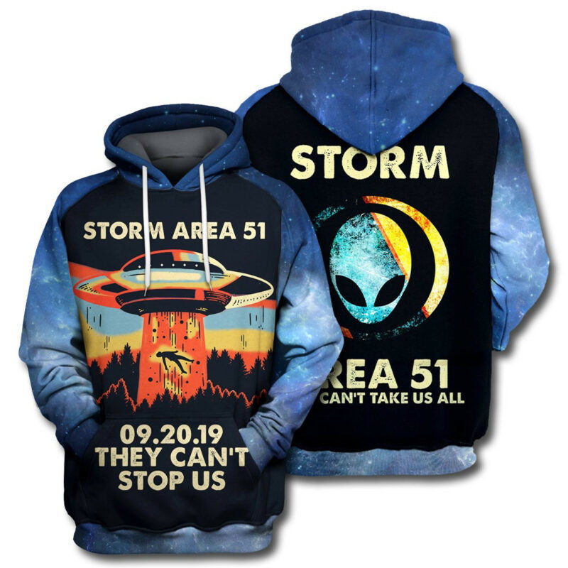 Alien Hoodie Storm Area 51 Hoodie Zip Hoodie