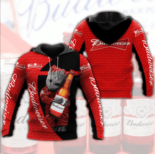 Baby Groot Budweiser Aop Hoodie 125
