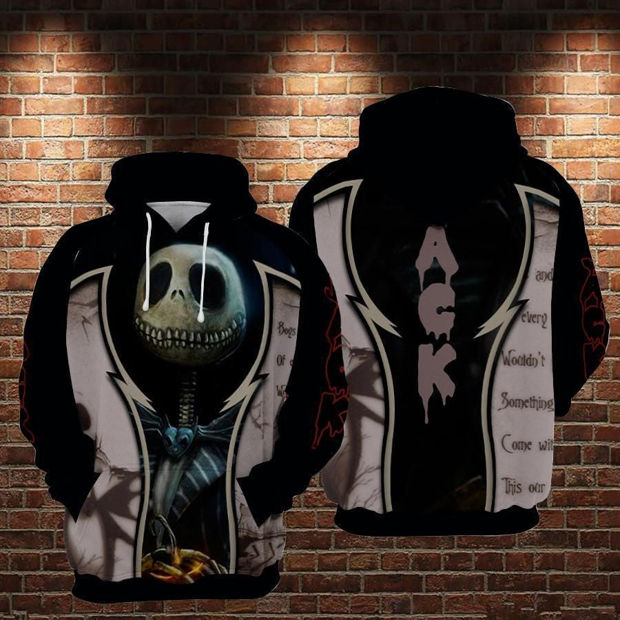 Jack Skellington Over Print 3d Hoodie Zip Hoodie 236