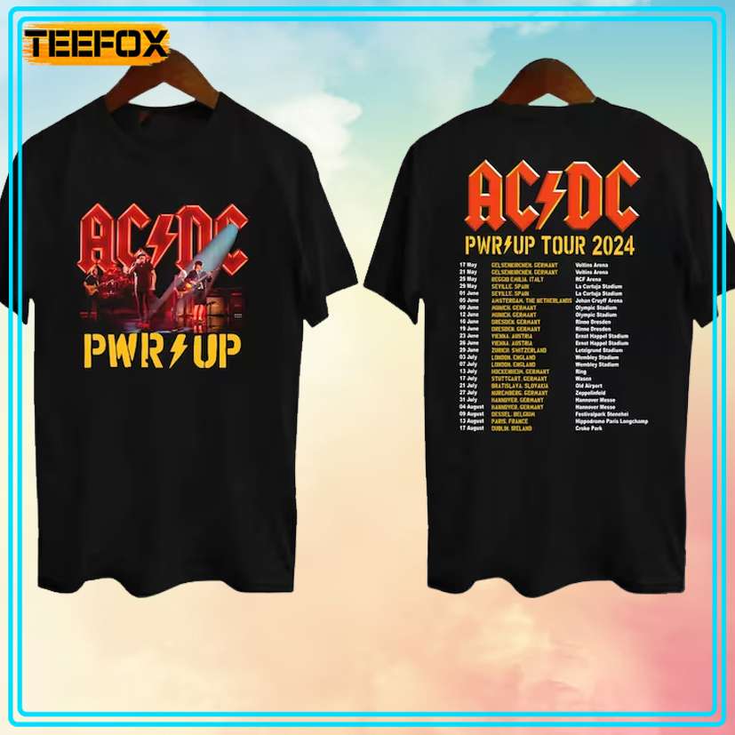 ACDC Pwr Up World Tour 2024 T-Shirt, hoodie, long sleeve, sweatshirt and tank top