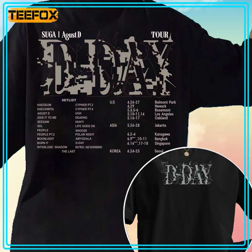 Agust D D Day Tour 2023 Unisex T-Shirt, hoodie, long sleeve, sweatshirt and tank top