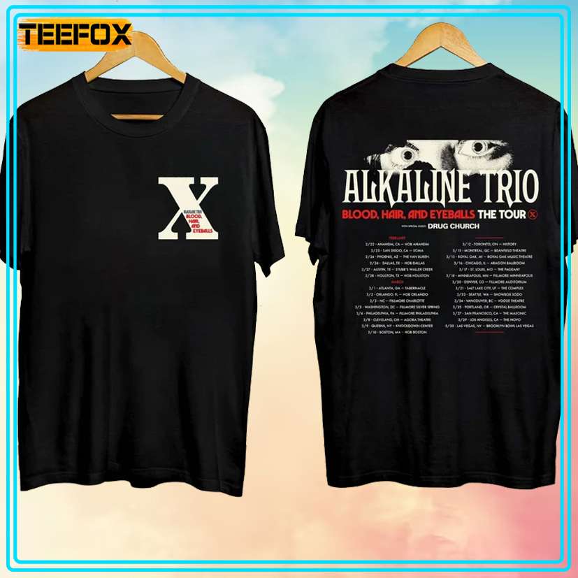 Alkaline Trio Blood Hair and Eyeballs 2024 Concert T-Shirt, hoodie, long sleeve, sweatshirt and tank top