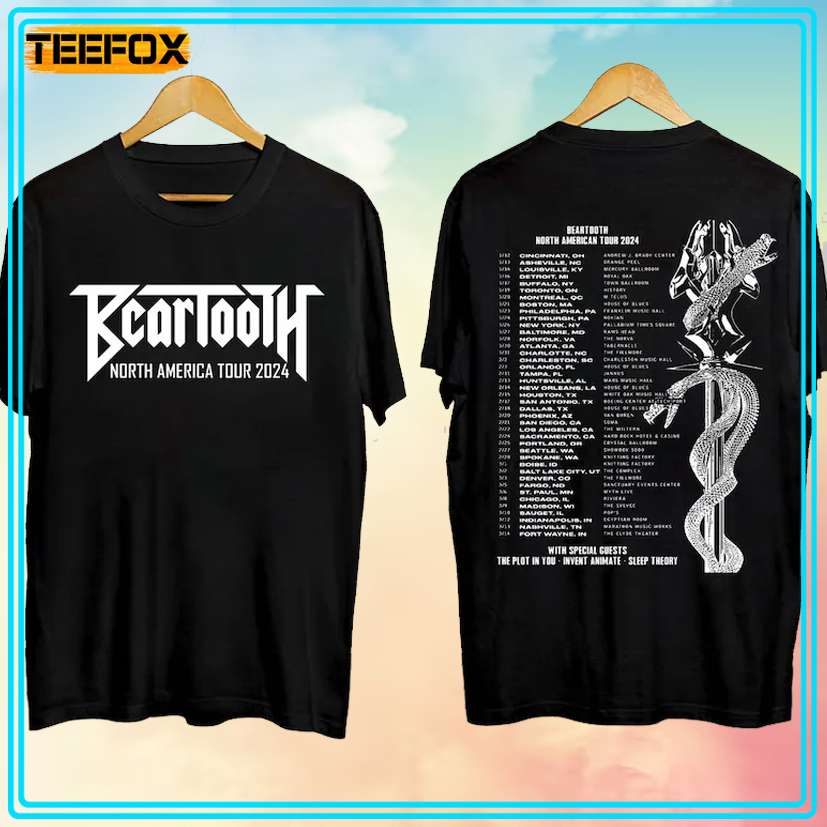 Beartooth North American Tour 2024 Music T-Shirt, hoodie, long sleeve, sweatshirt and tank top