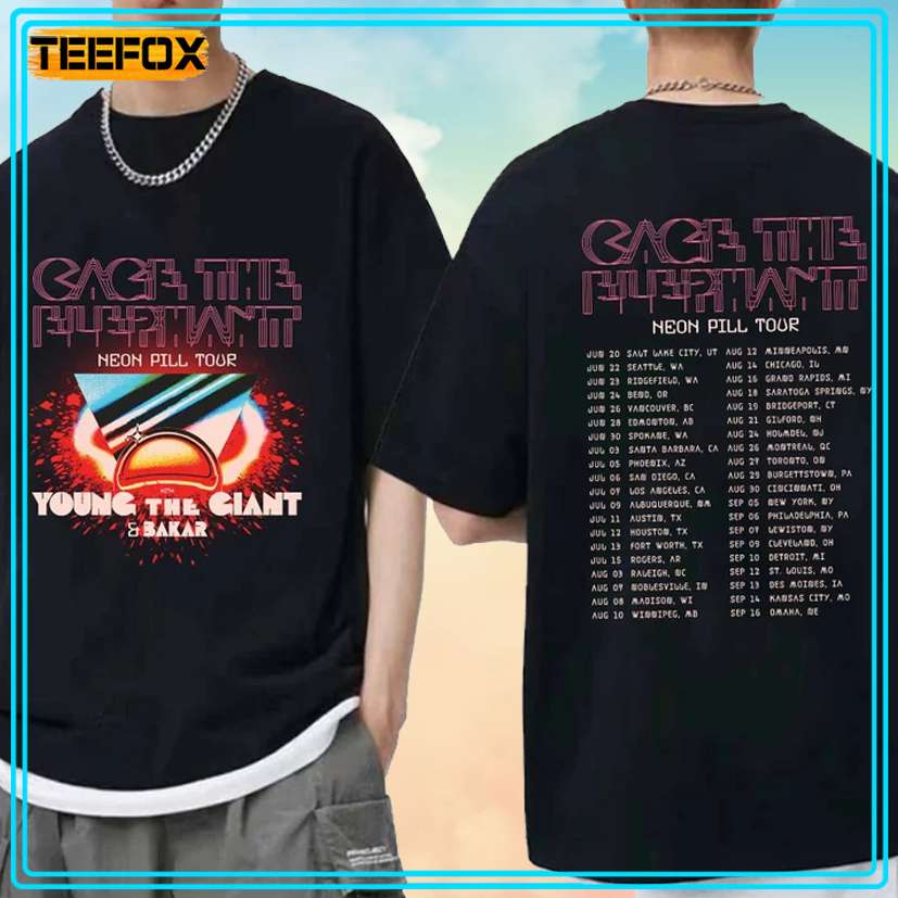 Cage the Elephant - Neon Pill Tour 2024 Concert T-Shirt, hoodie, long sleeve, sweatshirt and tank top