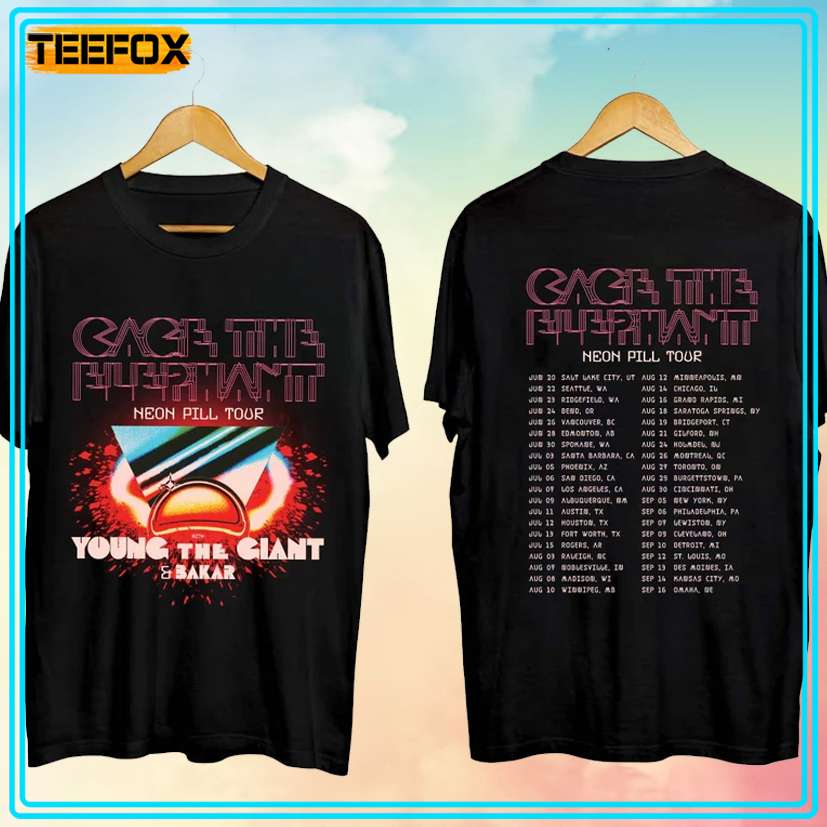 Cage the Elephant - Neon Pill Tour 2024 Concert T-Shirt, hoodie, long sleeve, sweatshirt and tank top