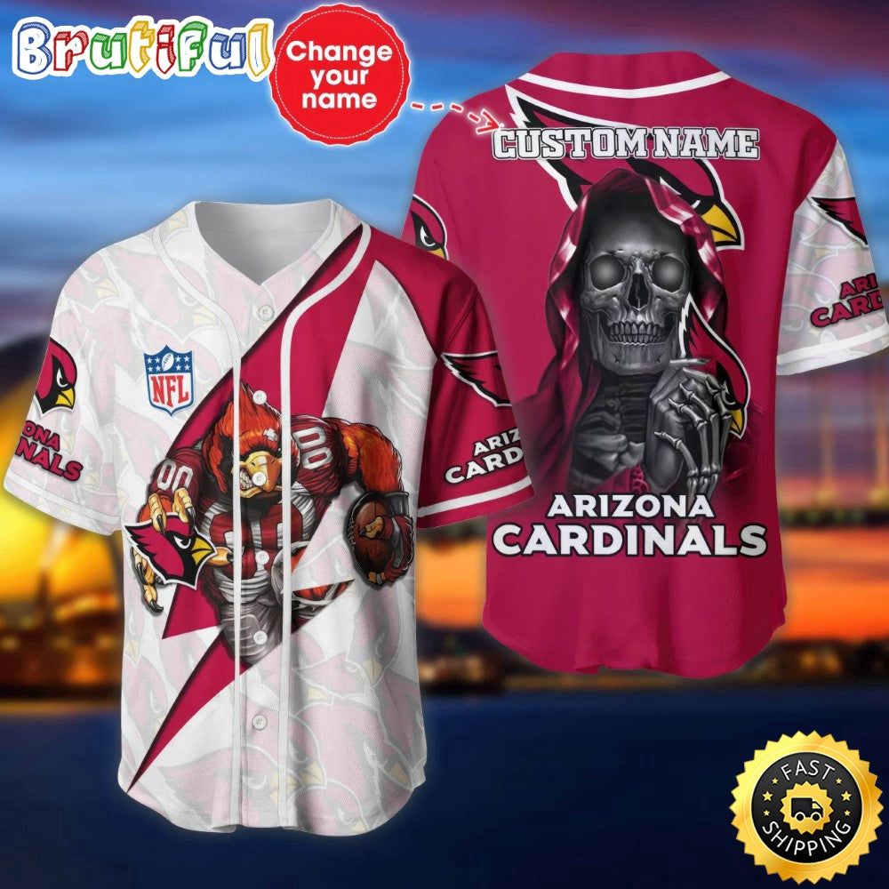 Custom Name NFL Arizona Cardinals Baseball Jersey The Reaper Shirts