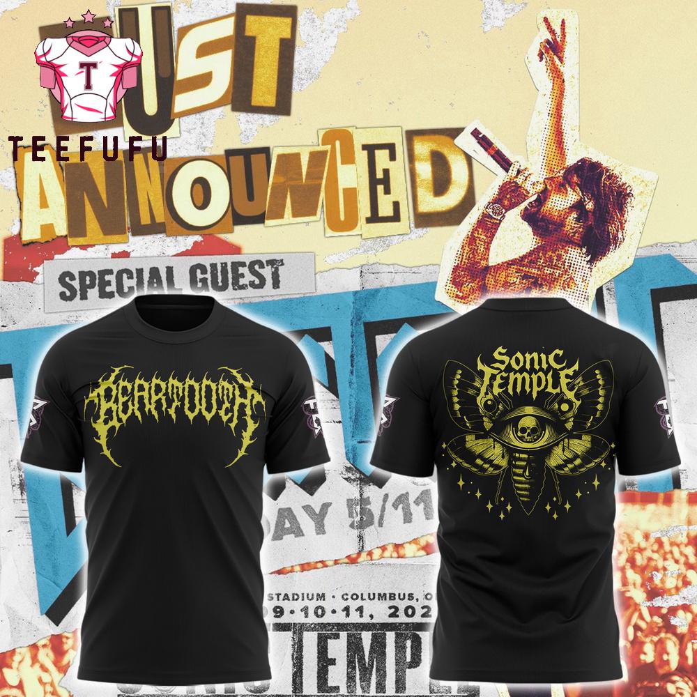 Beartooth Just Announced x Sonic Temple 2025 Logo Music Black T Shirt