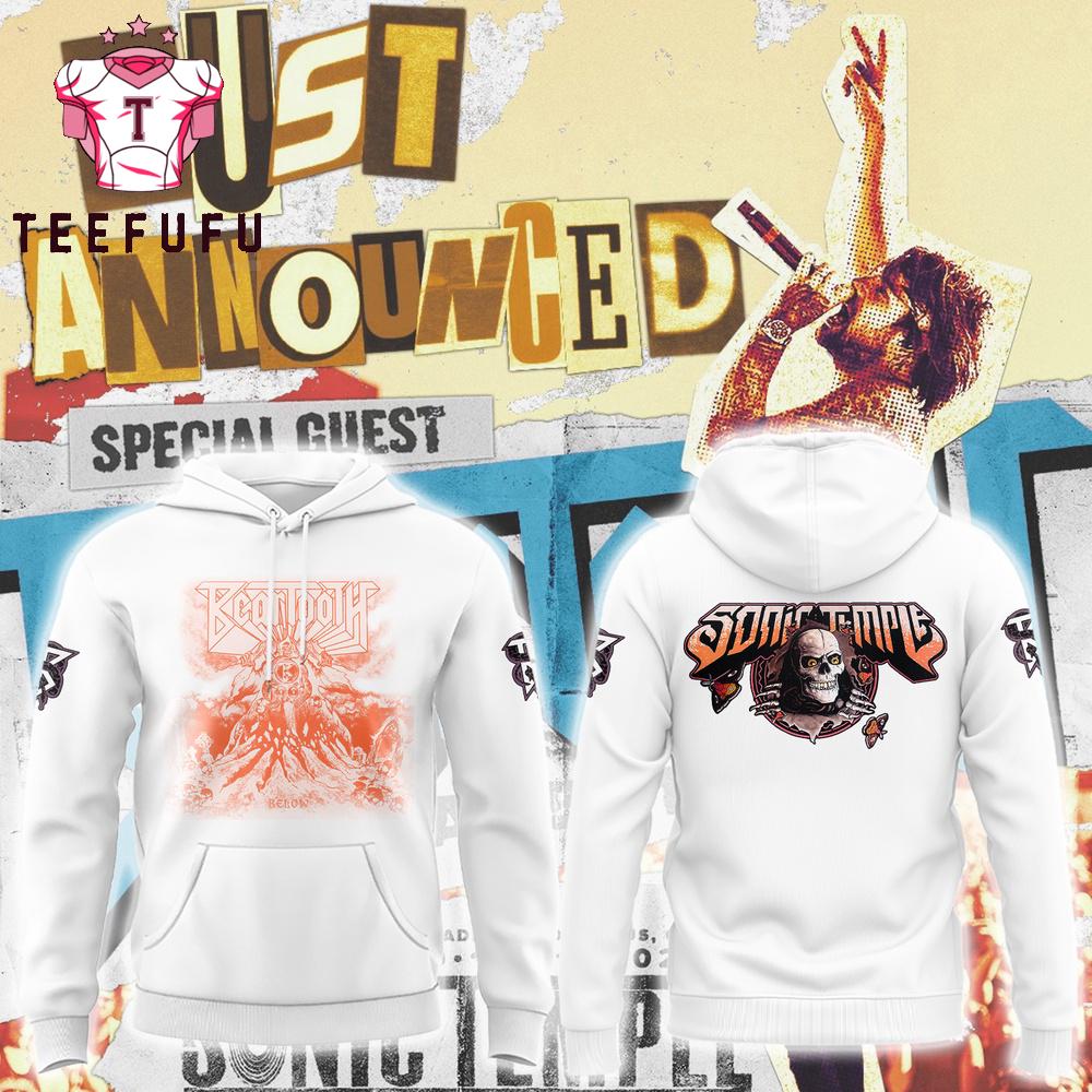 Beartooth Just Announced x Sonic Temple 2025 White Hoodie