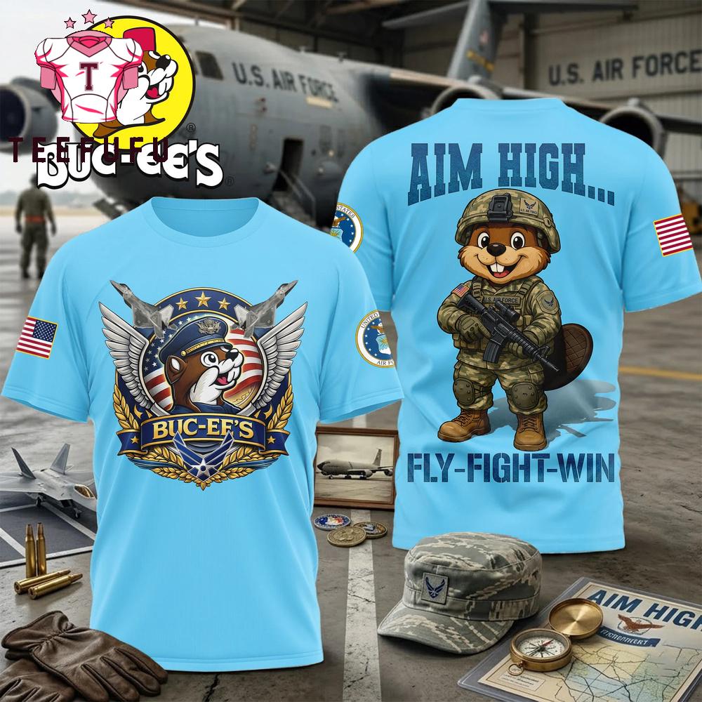 Buc-ee's US Air Force Veterans Blue T Shirt